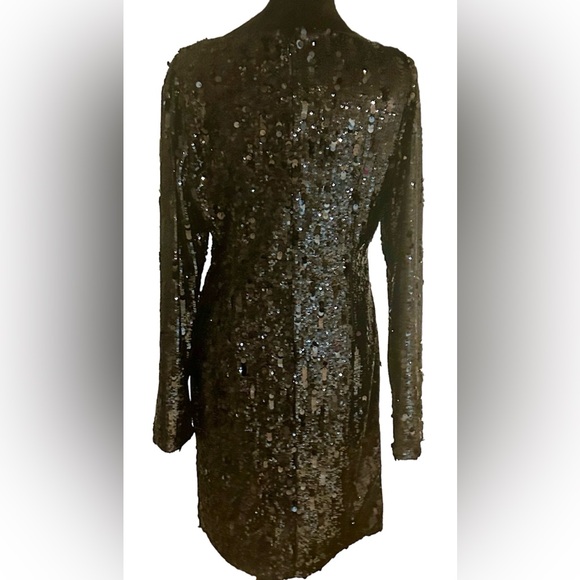 VIVIENNE HU Shift Sequence Dress Black Size 8 - Picture 11 of 11